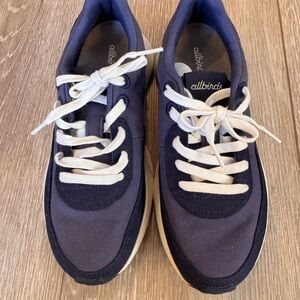 allbirds Navy and Cream Low-Top Women's Sneakers